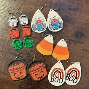 Colorful Halloween Earrings Set
